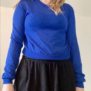 Cobalt blue knit top